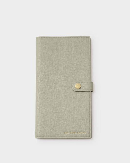 Katie Loxton Travel Wallet Yay For Vacay Green Mist