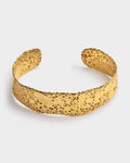 Katie Loxton Luxe Lock Textured Bangle Gold Coated
