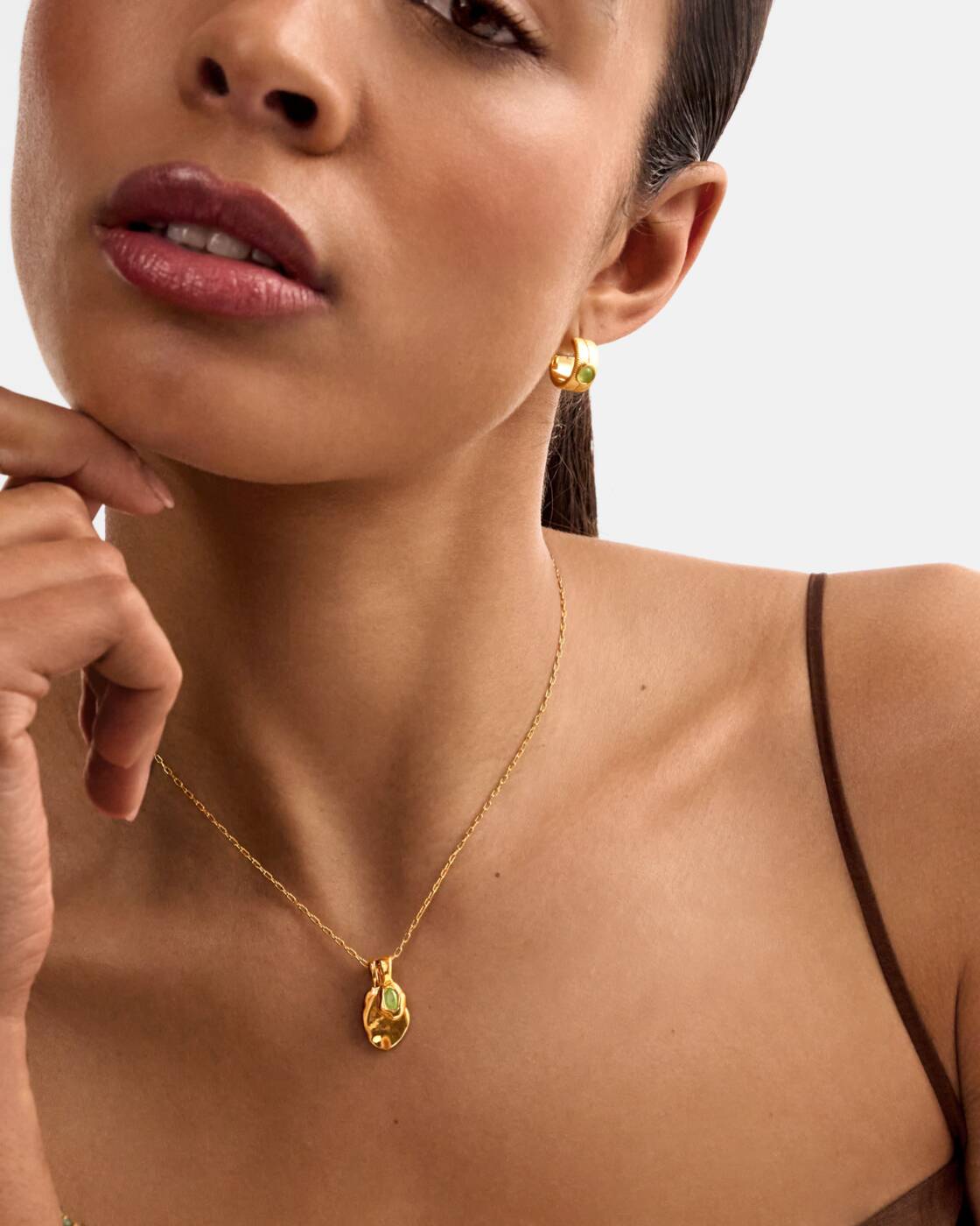 Katie Loxton Birthstone Necklace August Aventurine
