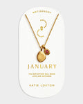 Katie Loxton Birthstone Necklace January Garnet