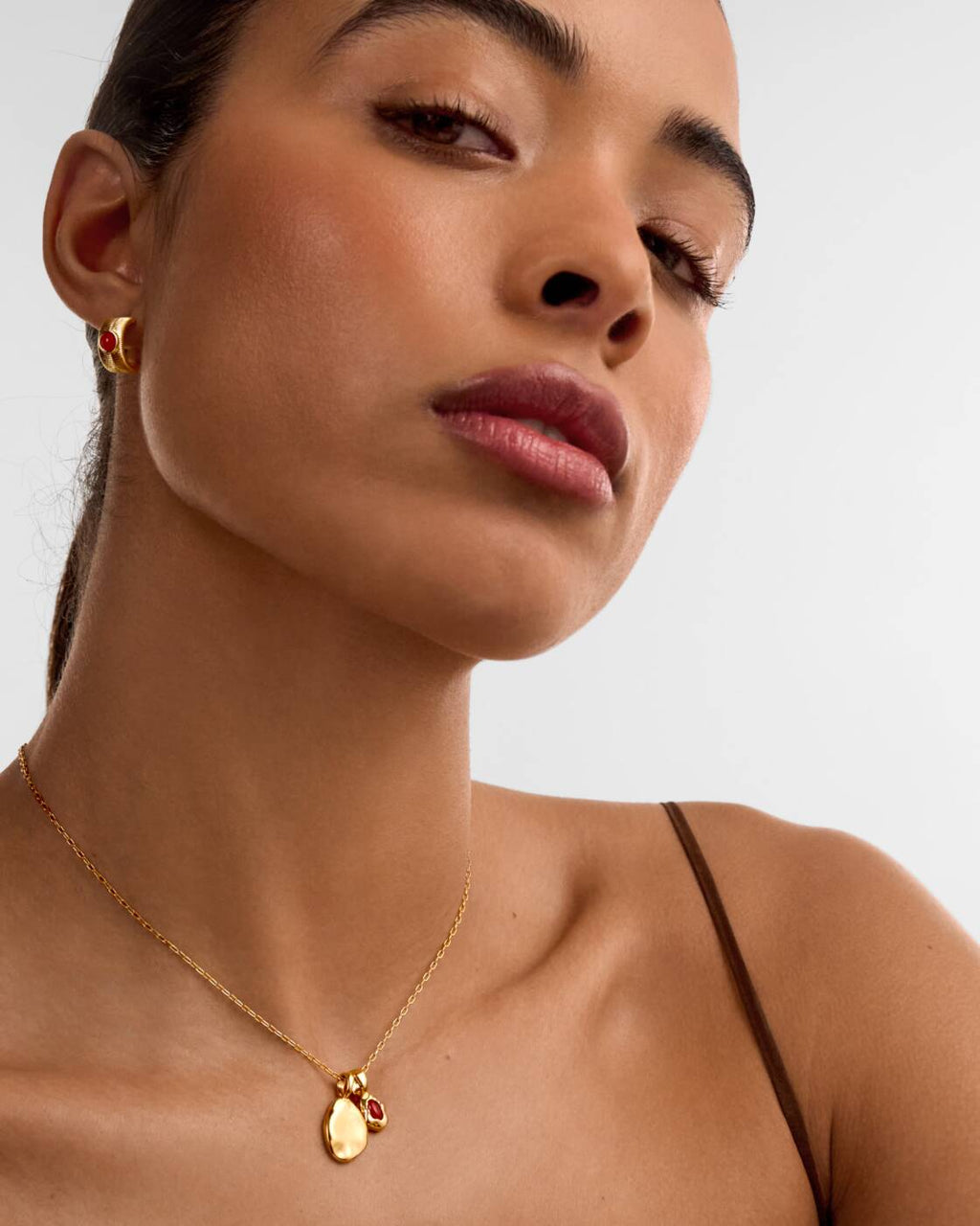 Katie Loxton Birthstone Necklace January Garnet