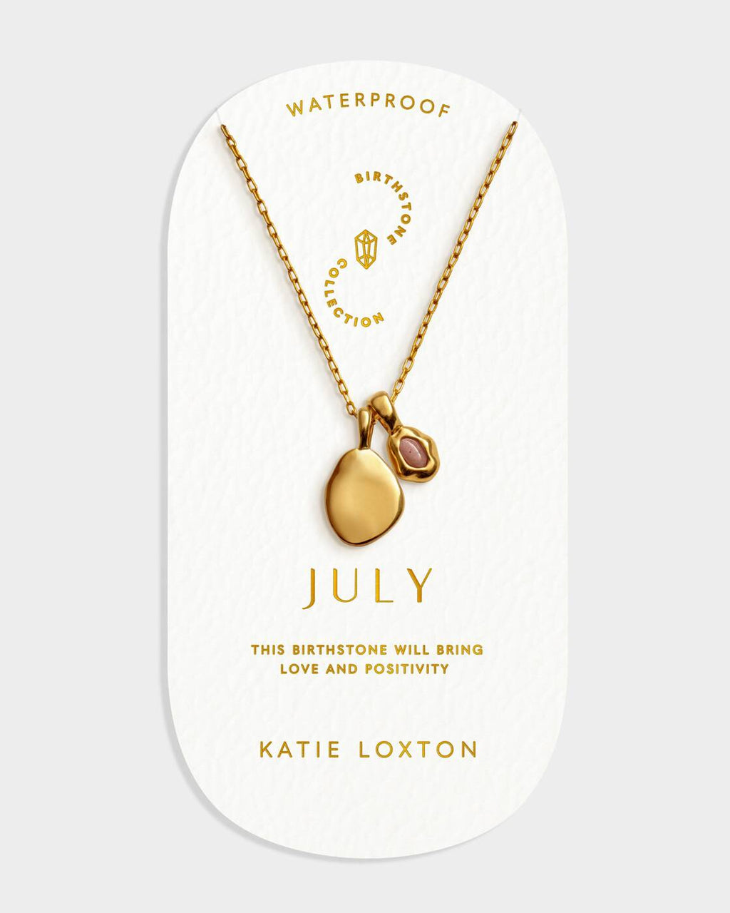 Katie Loxton Birthstone Necklace July Sunstone