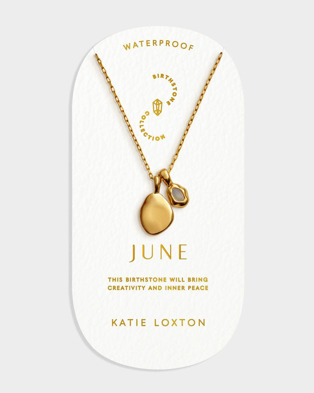 Katie Loxton Birthstone Necklace June Moonstone