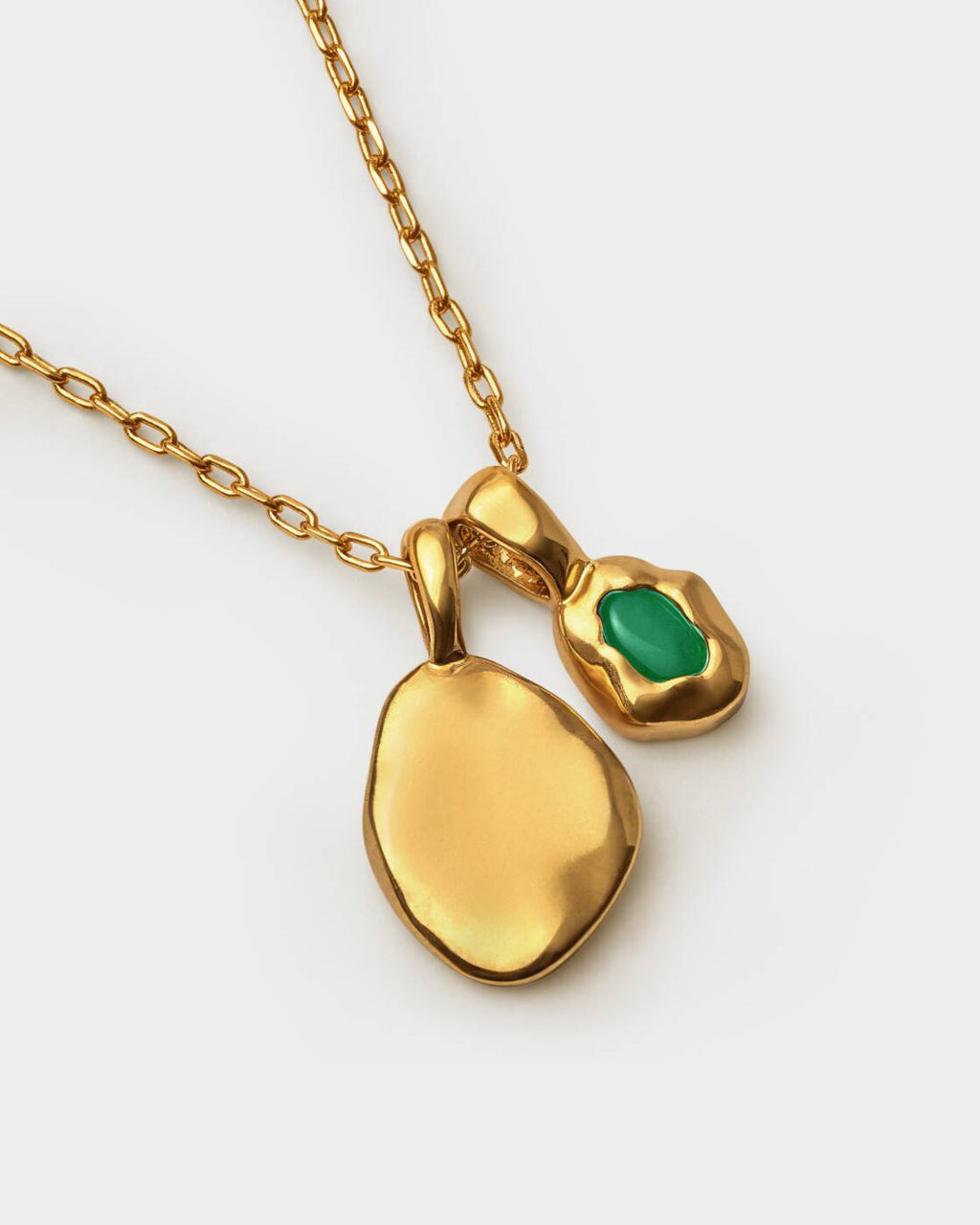 Katie Loxton Birthstone Necklace May Green Agate