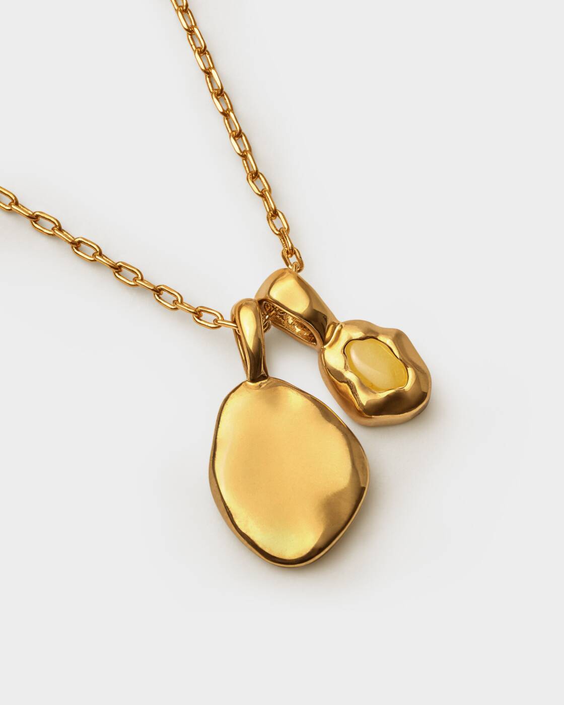 Katie Loxton Birthstone Necklace November Yellow Quartz