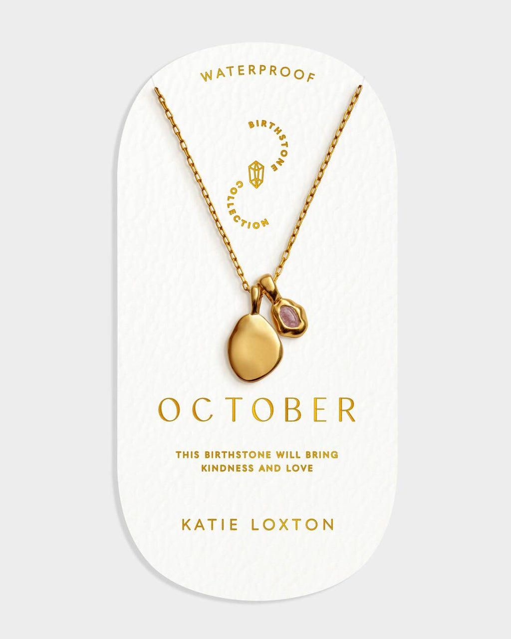 Katie Loxton Birthstone Necklace October Tourmaline