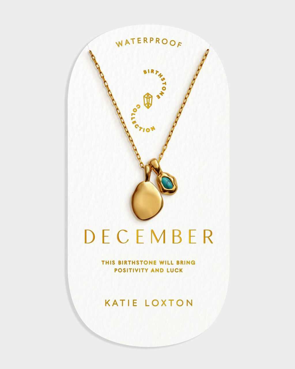 Katie Loxton Birthstone Necklace December Turquoise