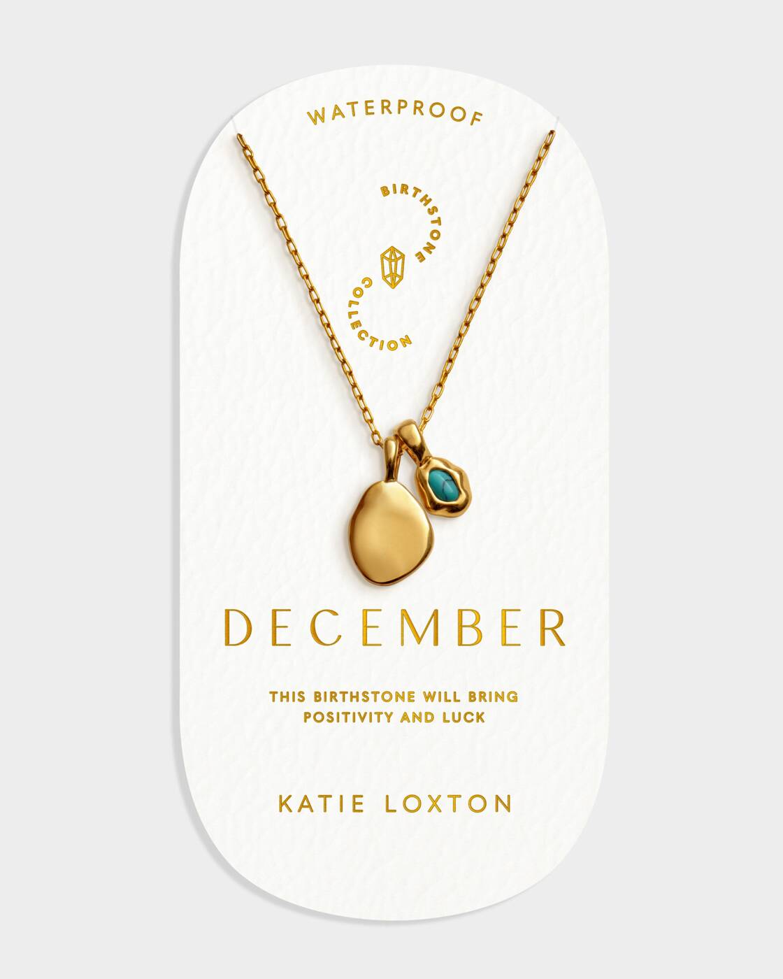 Katie Loxton Birthstone Necklace December Turquoise
