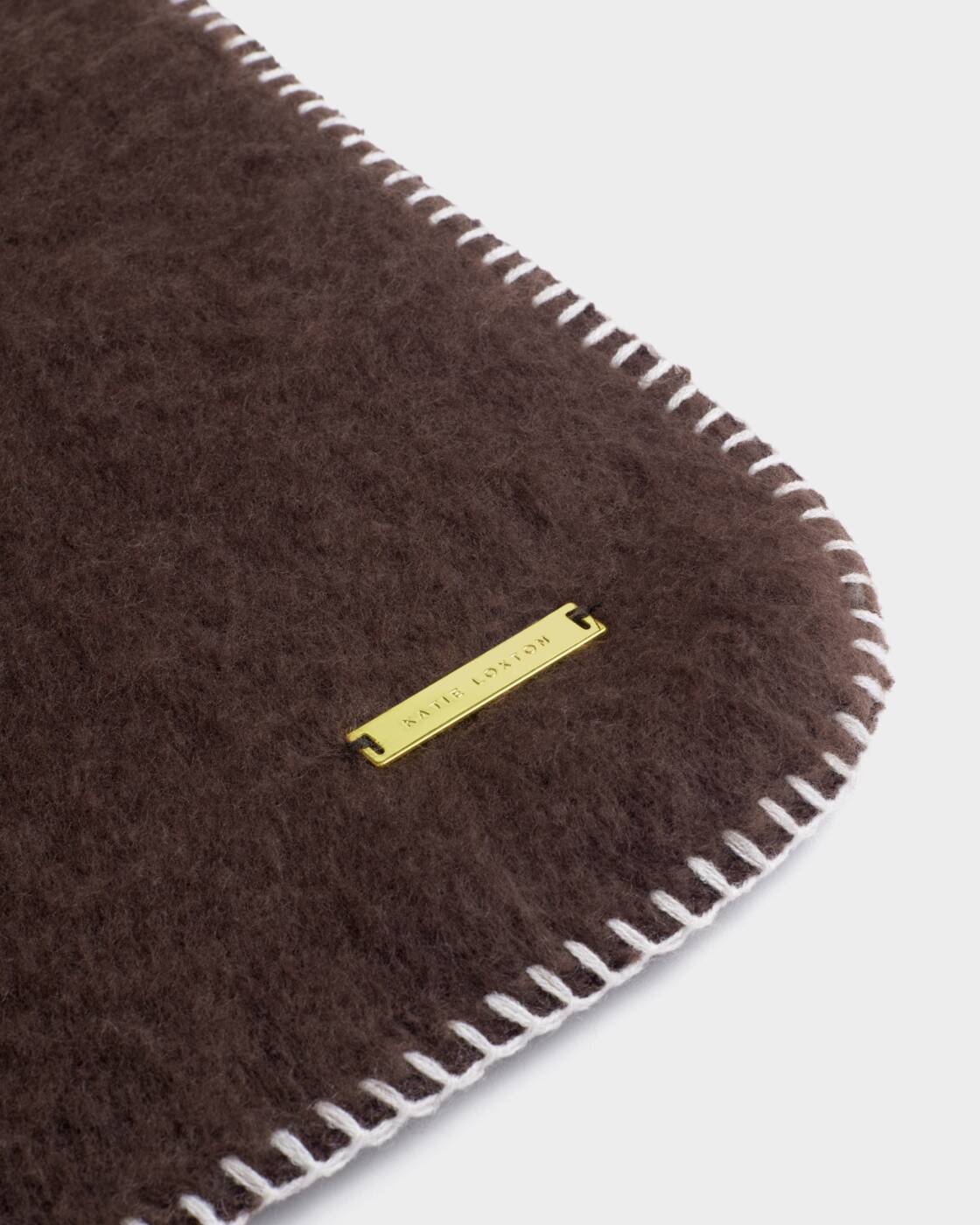 Katie Loxton Whipstitch Scarf Chocolate