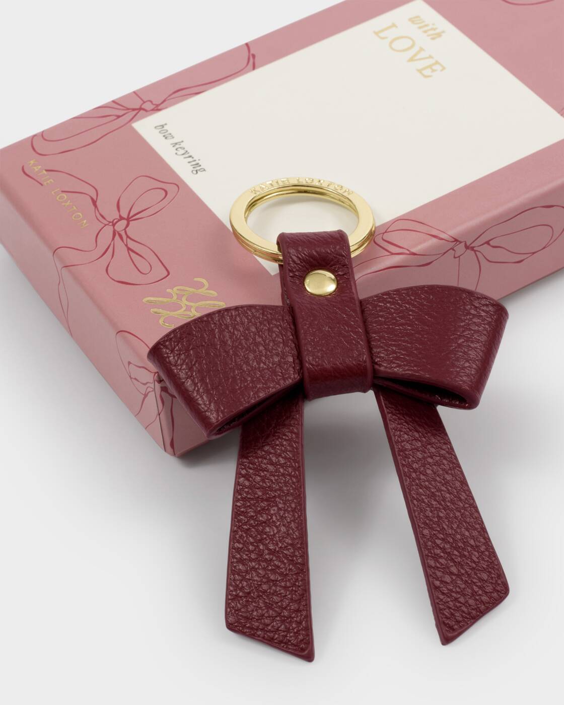 Katie Loxton Bow-Tiful Boxed Keyring You Make My Life Bow-Tiful Cherry