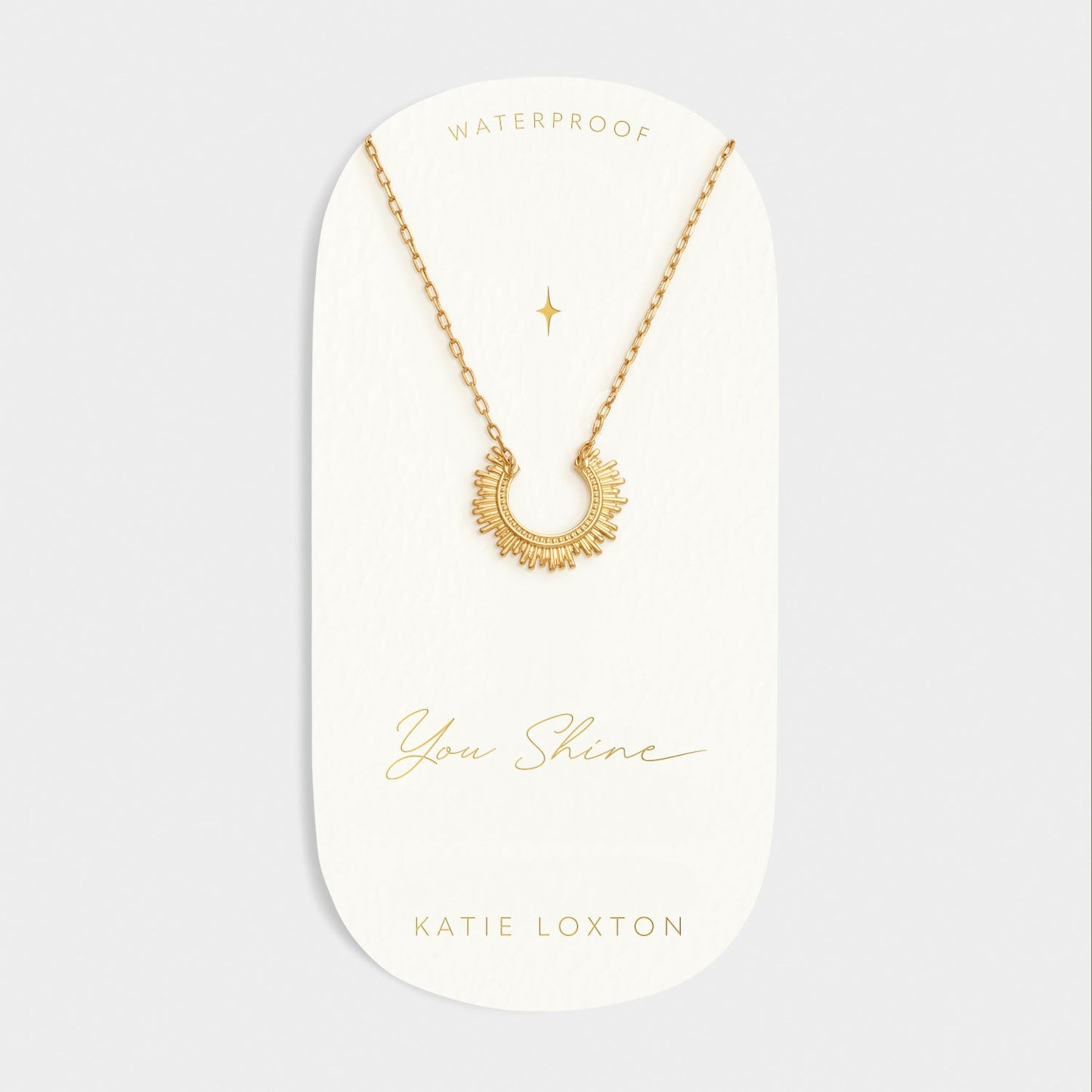Katie Loxton You Shine Charm Necklace Gold Coated
