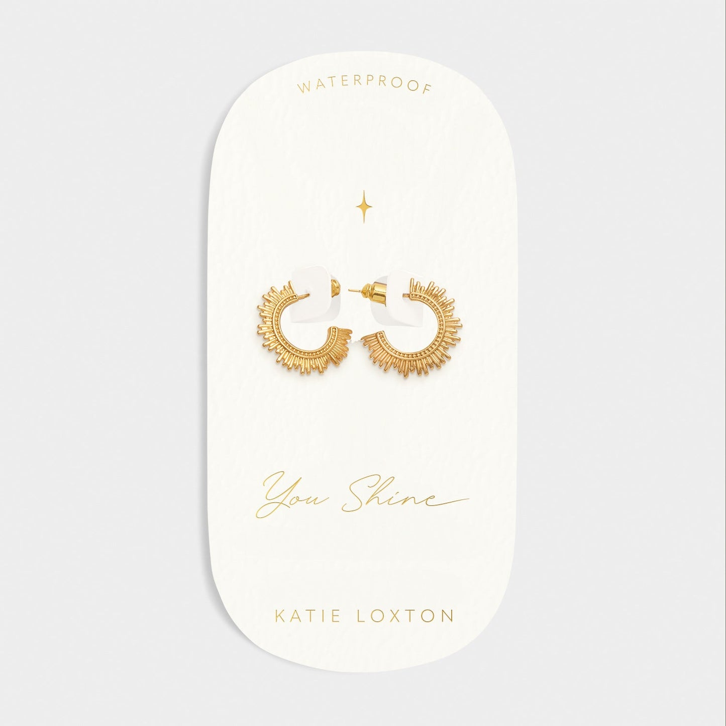 Katie Loxton You Shine Hoop Earrings Gold Coated