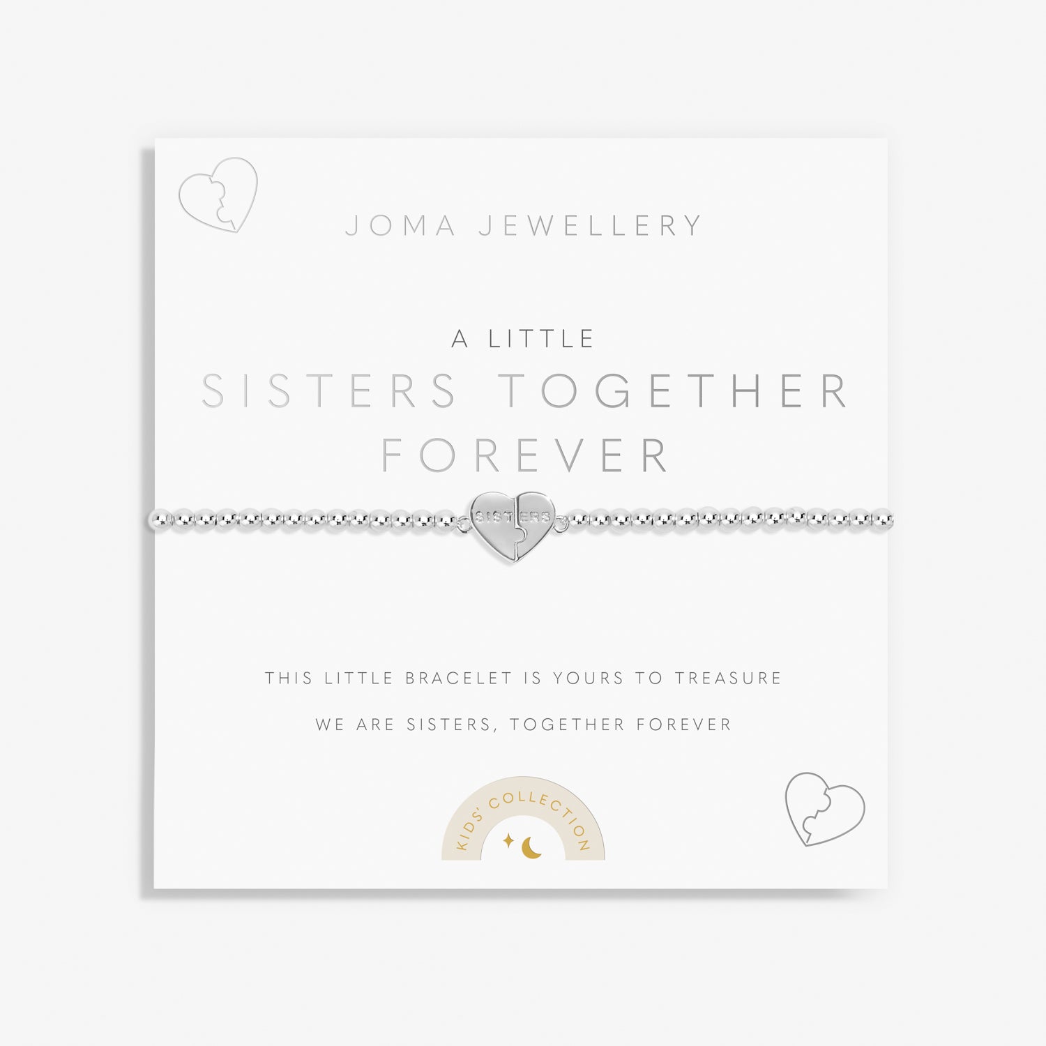 Kids' A Little Sisters Together Forever Silver Plated Bracelet