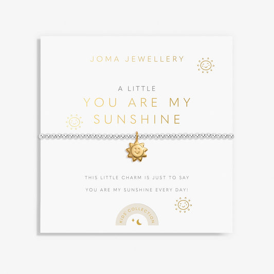 Kids' A Little You Are My Sunshine Silver & Gold Plated Bracelet