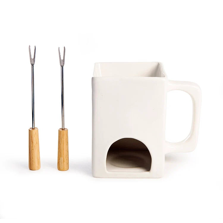Kikkerland Fondue For 2 Mug Set