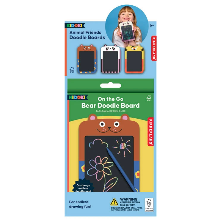 Kikkerland Kidoki Animal Friends Doodle Boards