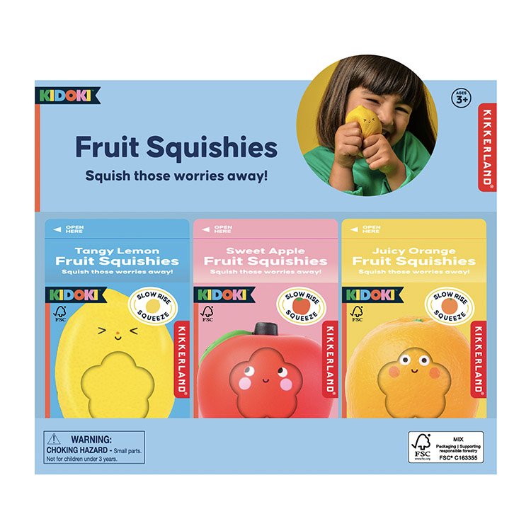 Kikkerland Kidoki Fruit Squishies
