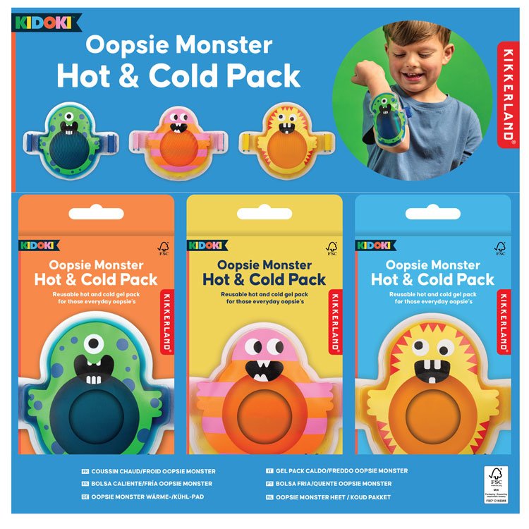 Kikkerland Kidoki Oopsie Monster Hot & Cold Pack