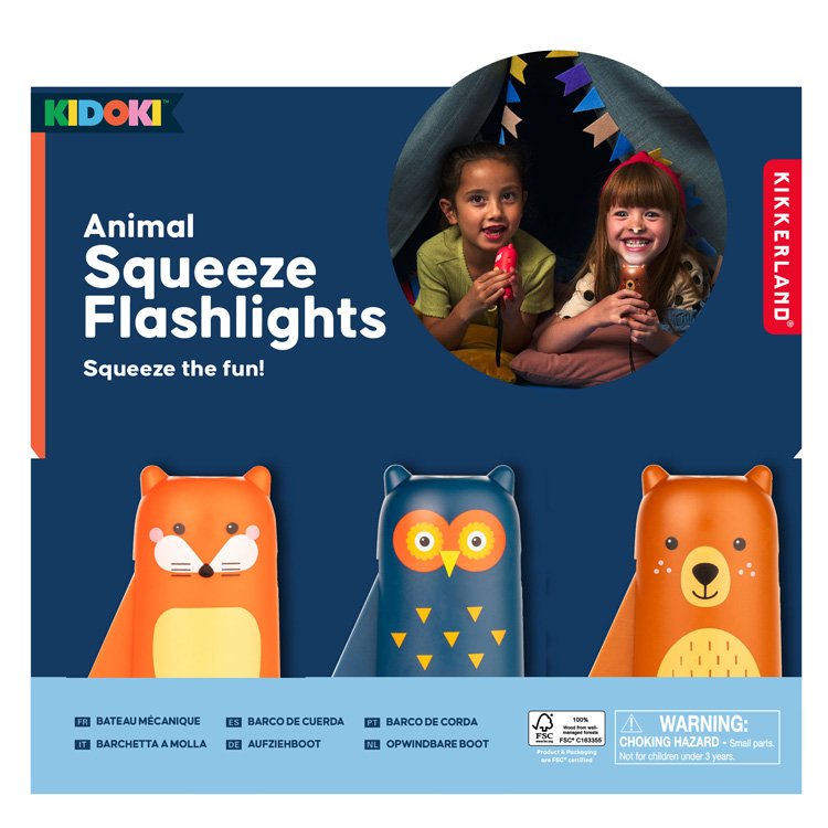 Kikkerland Kidoki Squeeze Flashlight