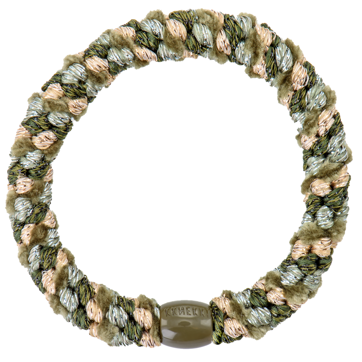 Kknekki Mix Green Beige Glitter Hair Tie
