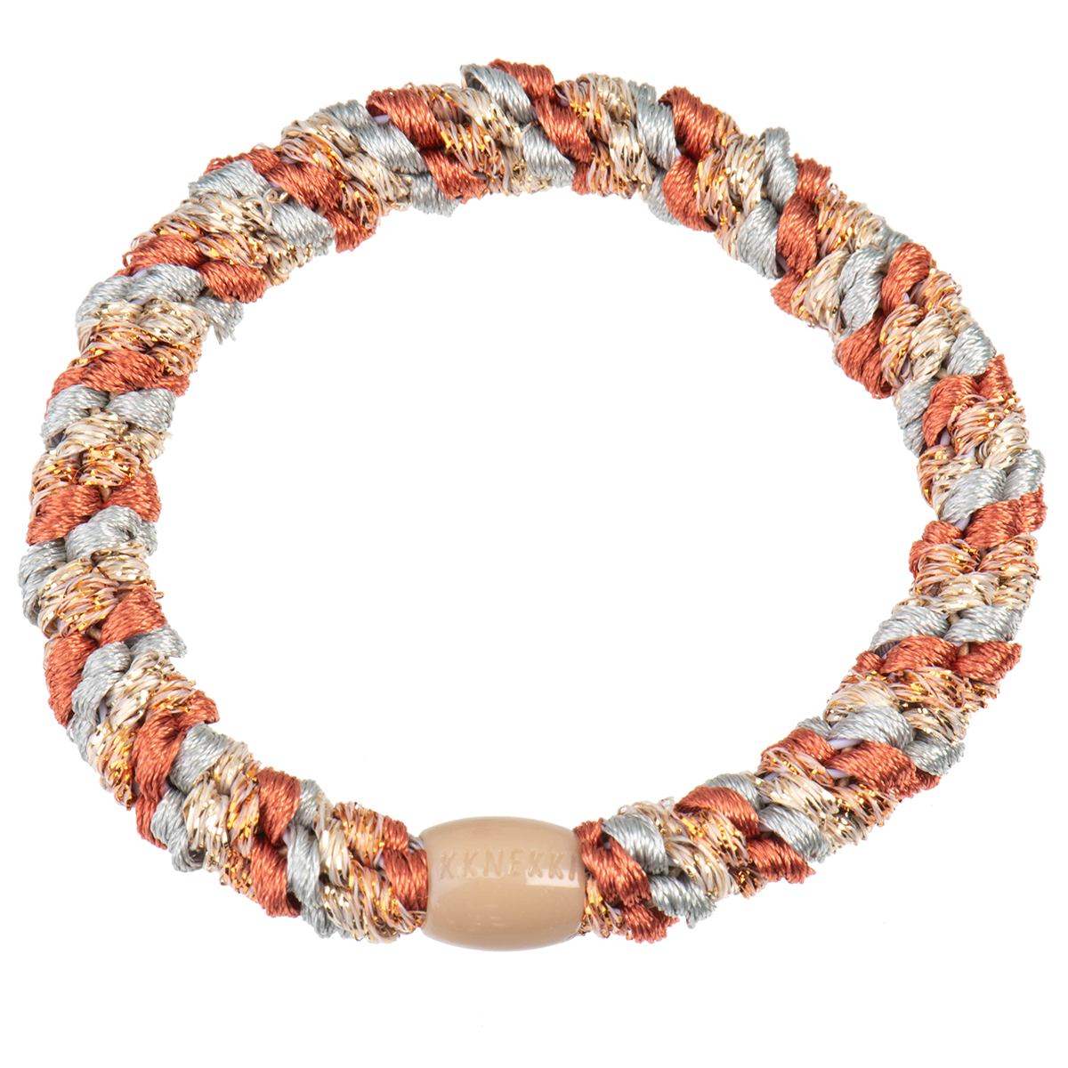 Kknekki Mix Light Grey Teracotta Glitter Hair Tie
