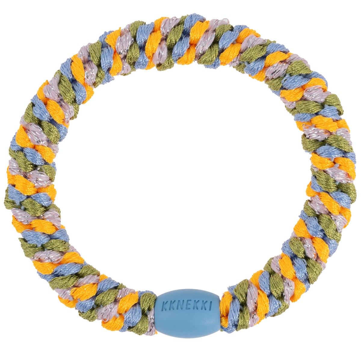 Kknekki Mix Light Orange Sky Blue Glitter Hair Tie