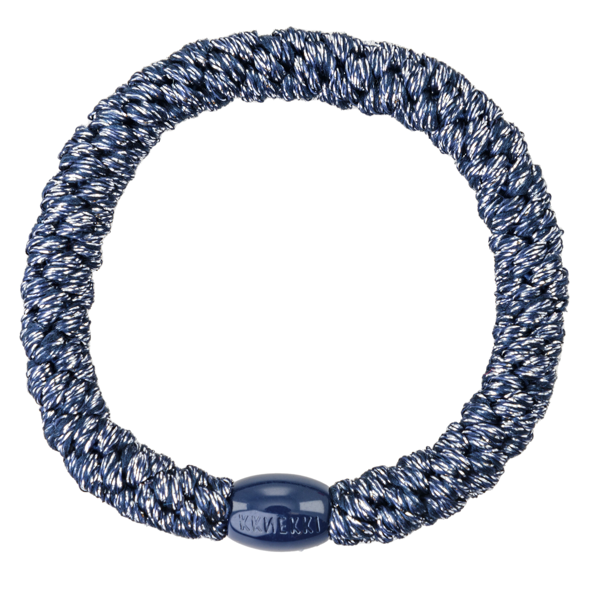 Kknekki Navy Silver Glitter Hair Tie
