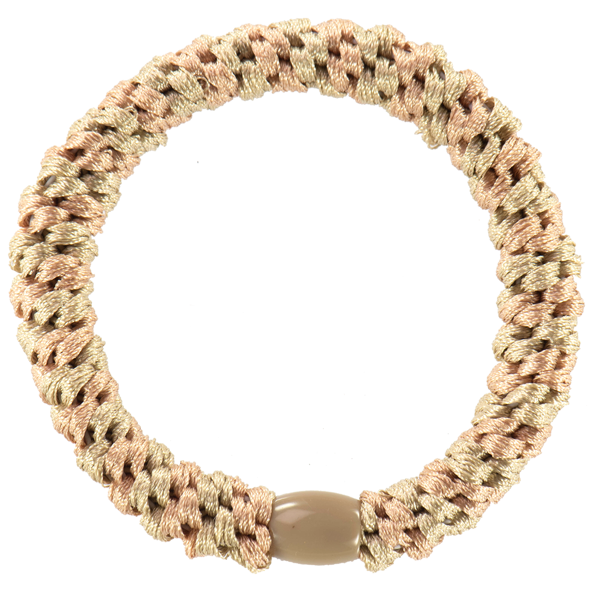 Kknekki Peach-Light Beige Stripe Hair Tie
