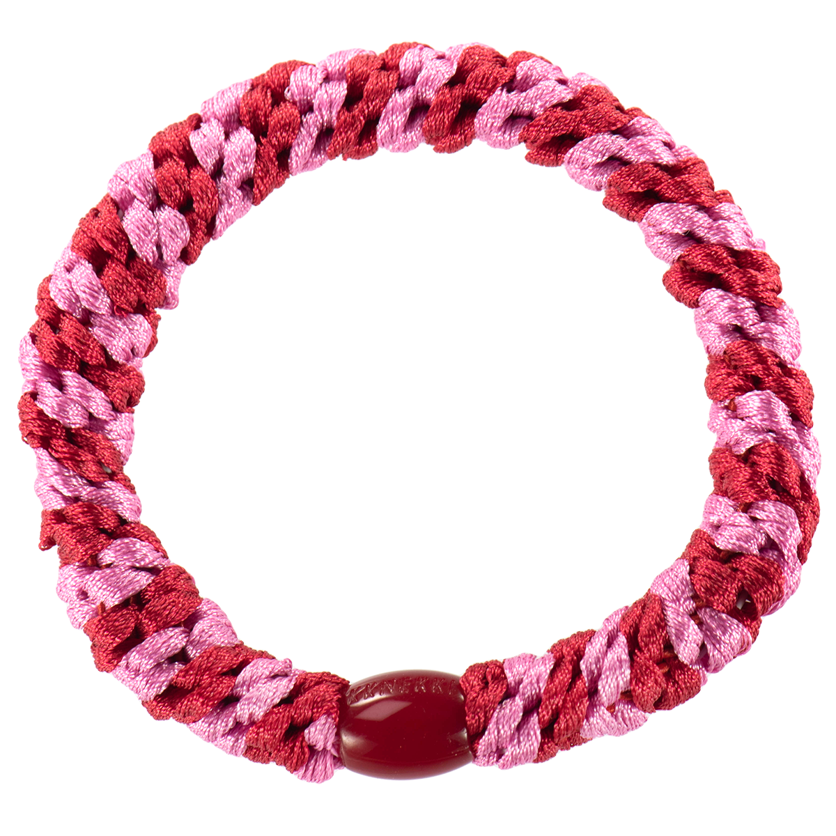 Kknekki Red Bubblegum Stripe Hair Tie