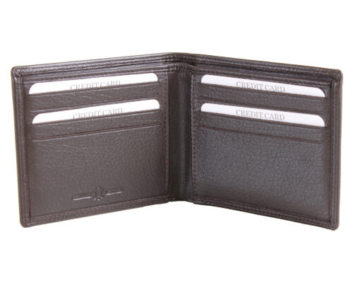 Leather Classic Wallet Brown with RFID