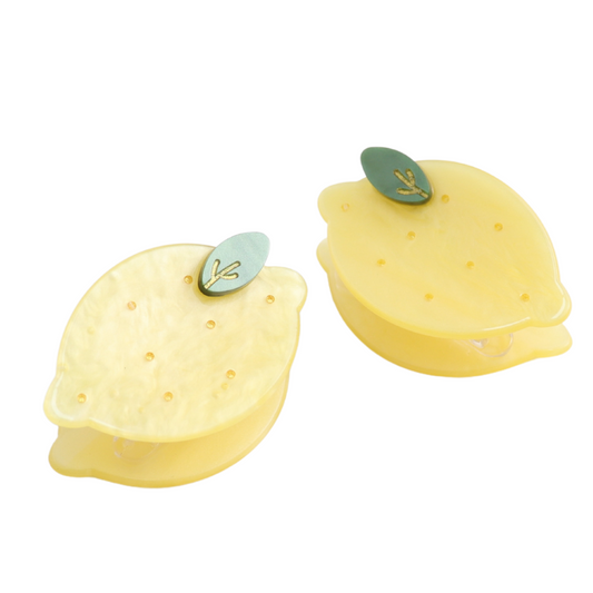 Lemon Hair Claw Clips Twin Pack