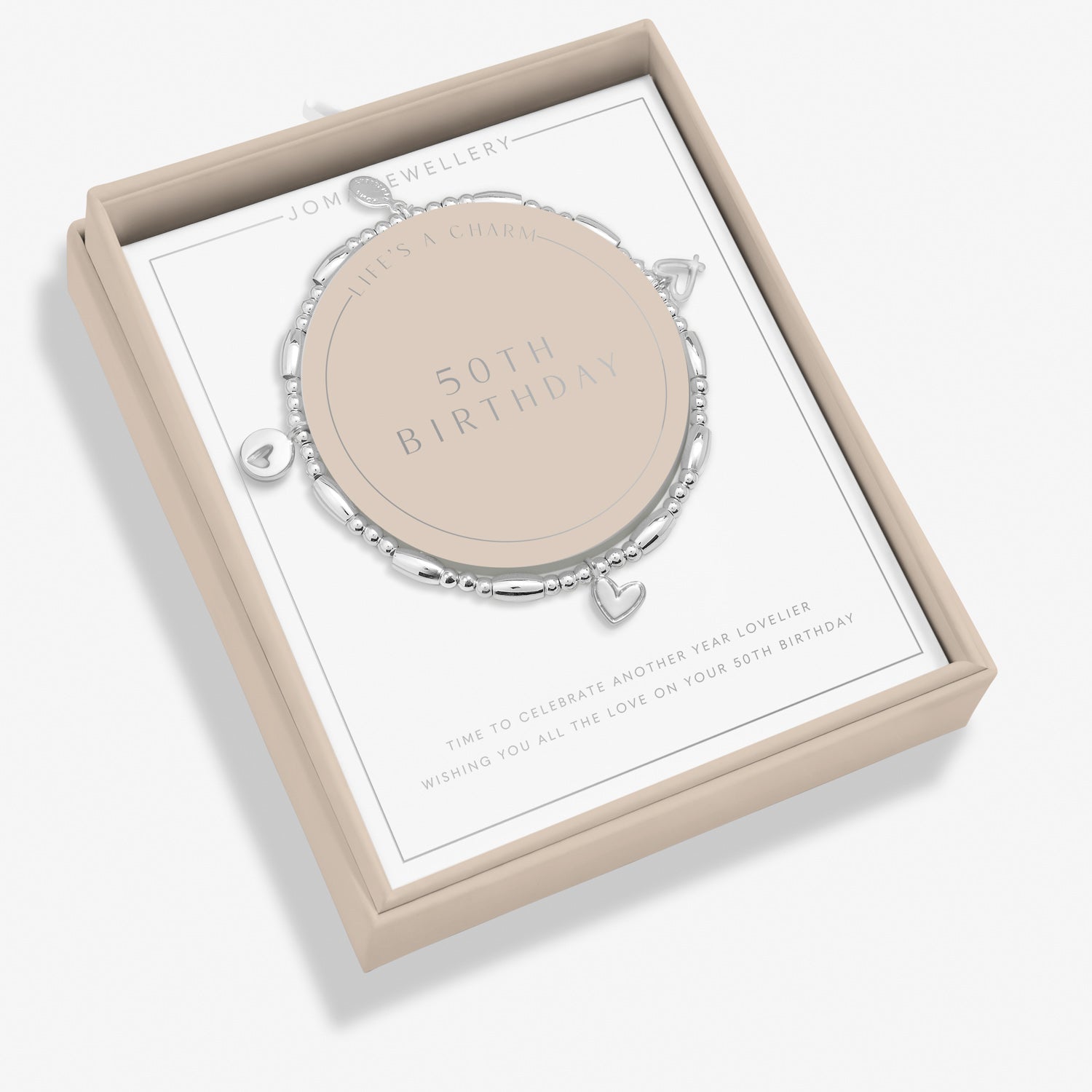 Life's A Charm 50Th Birthday Silver Plated Bracelet