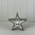 Light Green Ceramic Star with Santa Christmas Decoration