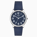Limit Men's Watch Silver Case & PU Strap with Blue Dial