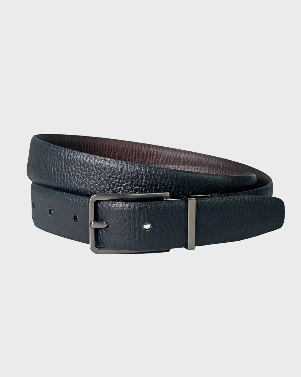 Sophos Lindley Reversible Pebble Mens Belt Black Brown Small
