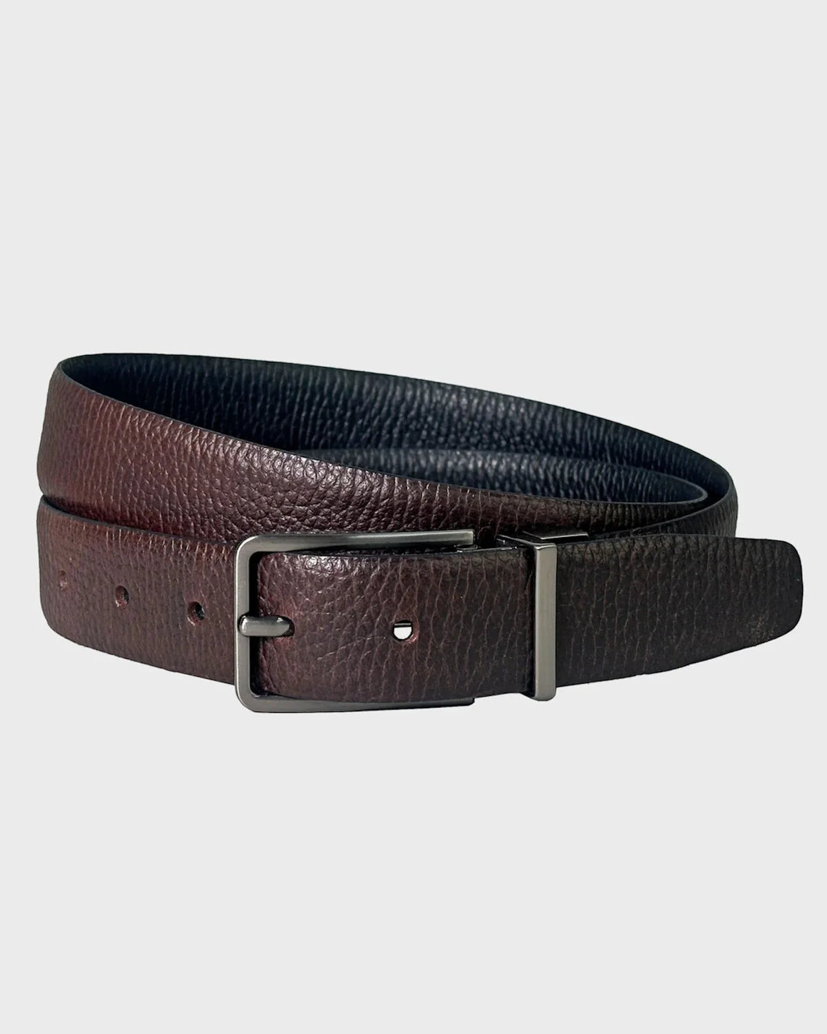 Sophos Lindley Reversible Pebble Mens Belt Black Brown Small