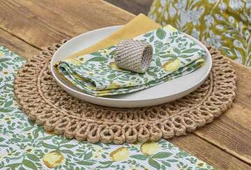 Looped Jute Circular Mat Natural