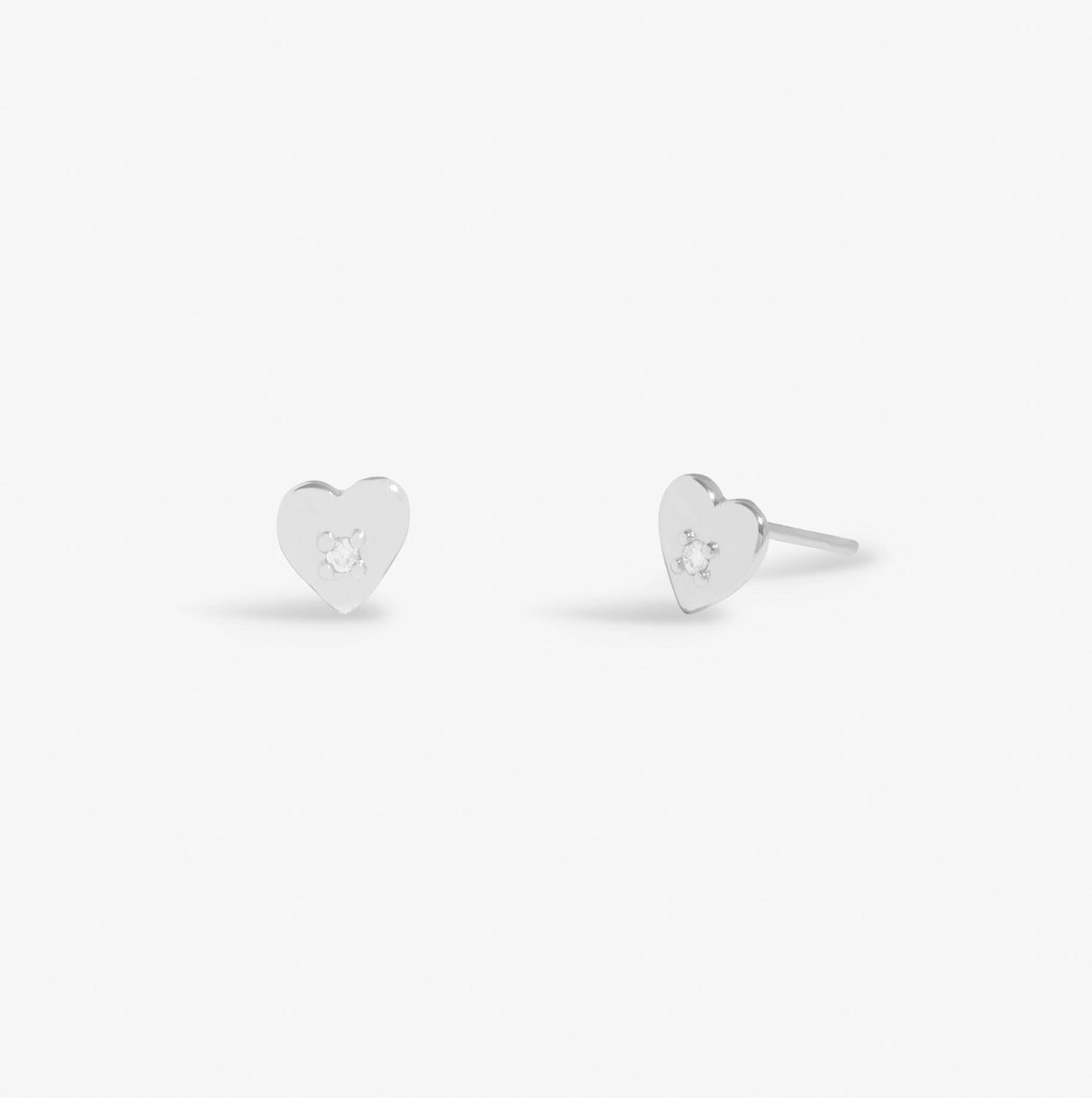 Lumia Cz Heart Silver Plated Earrings
