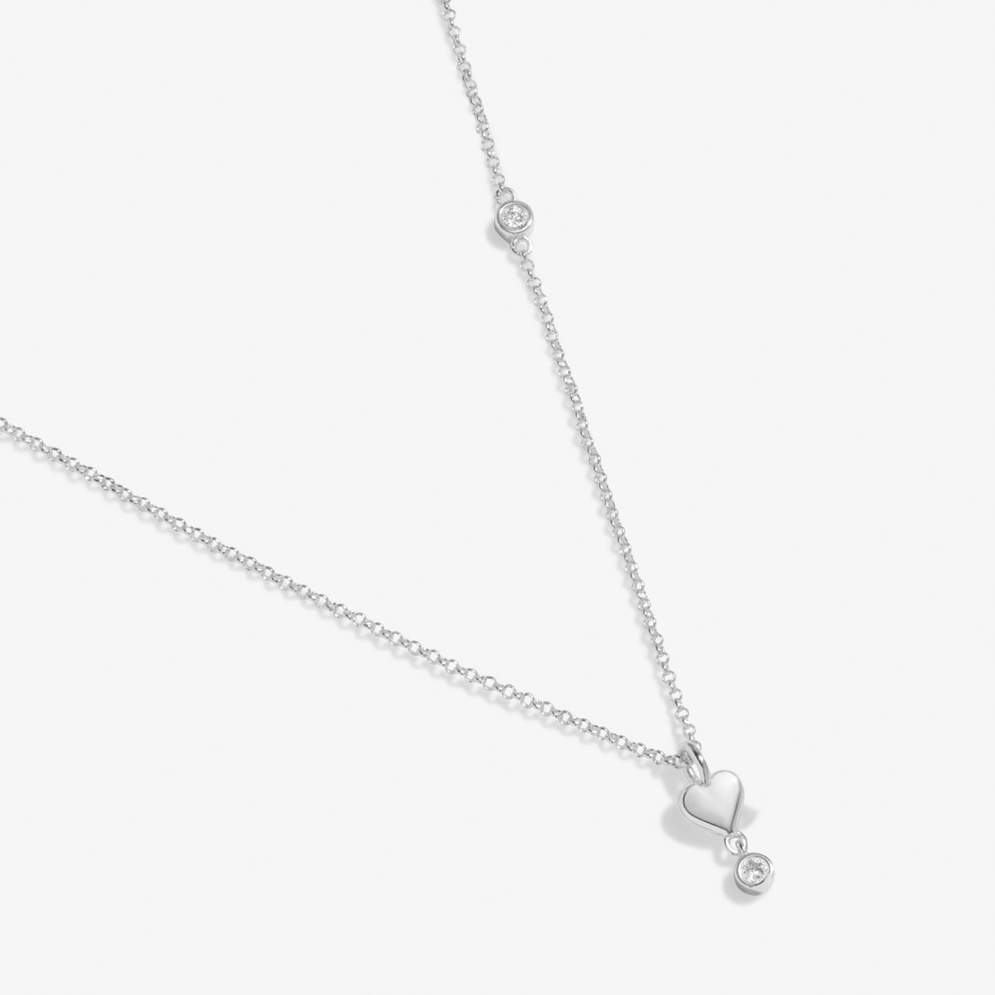 Lumia Drop Heart Silver Plated Necklace