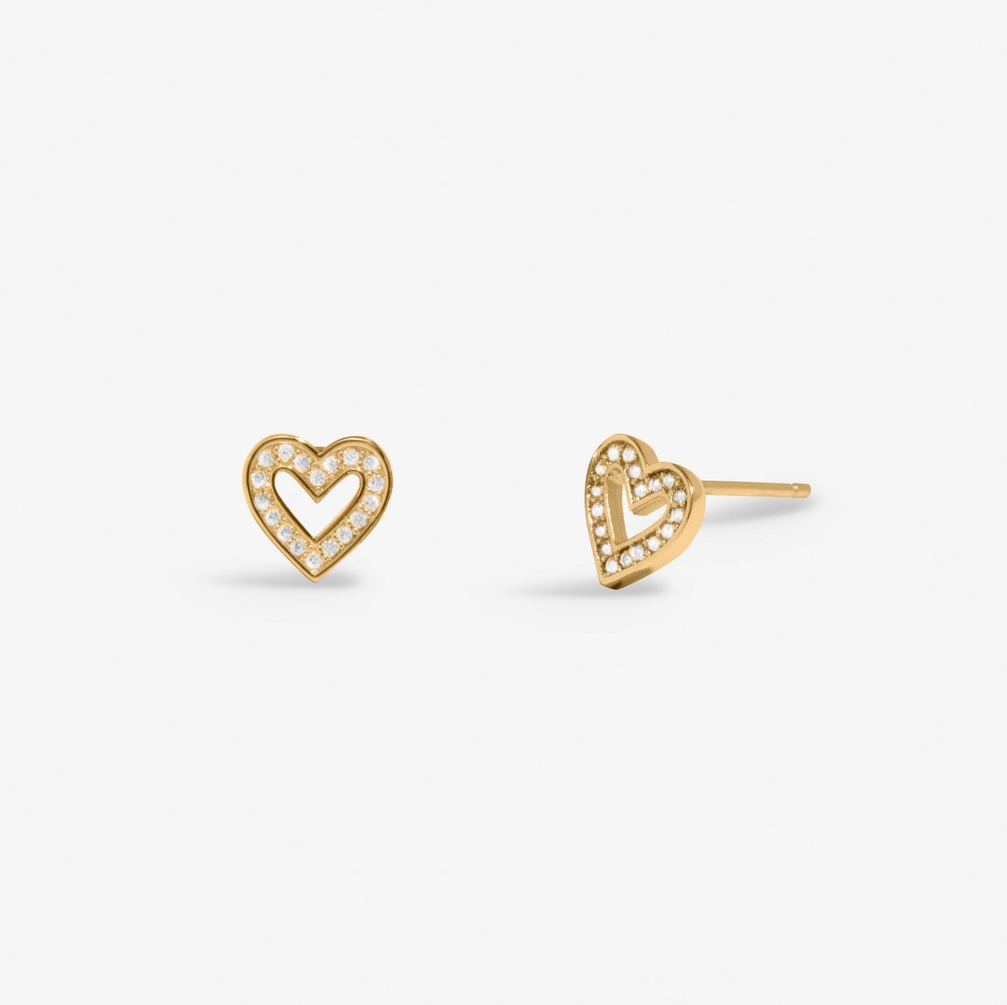 Lumia Heart Gold Plated Earrings