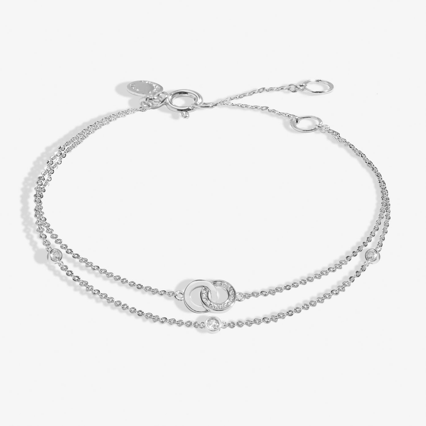 Lumia Linked Circles Silver Plated Bracelet