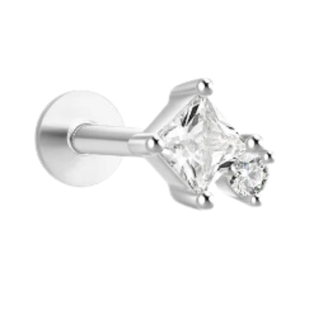 She Is Beautiful Luna Labret Stud Silver