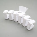 Matte Wiggly Wavy Hair Claw Clip White