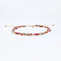 Pineapple Island Merah Dainty Beaded Anklet