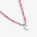 Mini Charms Tourmaline Heart Silver Plated Necklace