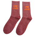 Miss Sparrow Glitter Statement Socks Wine Lover