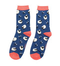 Miss Sparrow Leaping Sheep Socks Navy