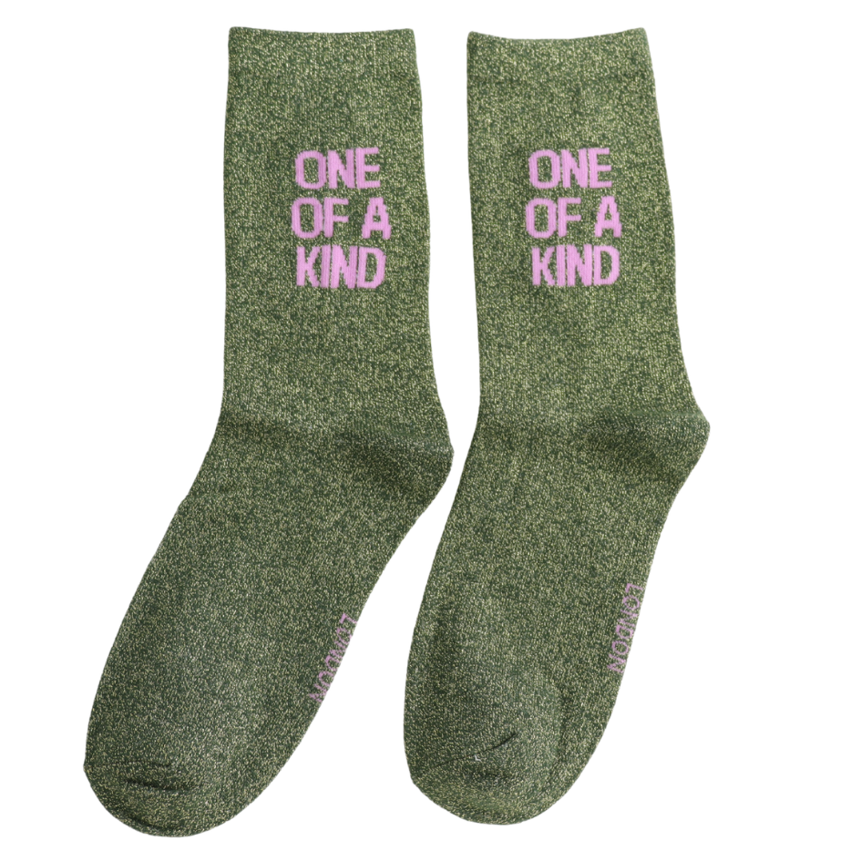 Miss Sparrow Glitter Statement Socks One of a Kind