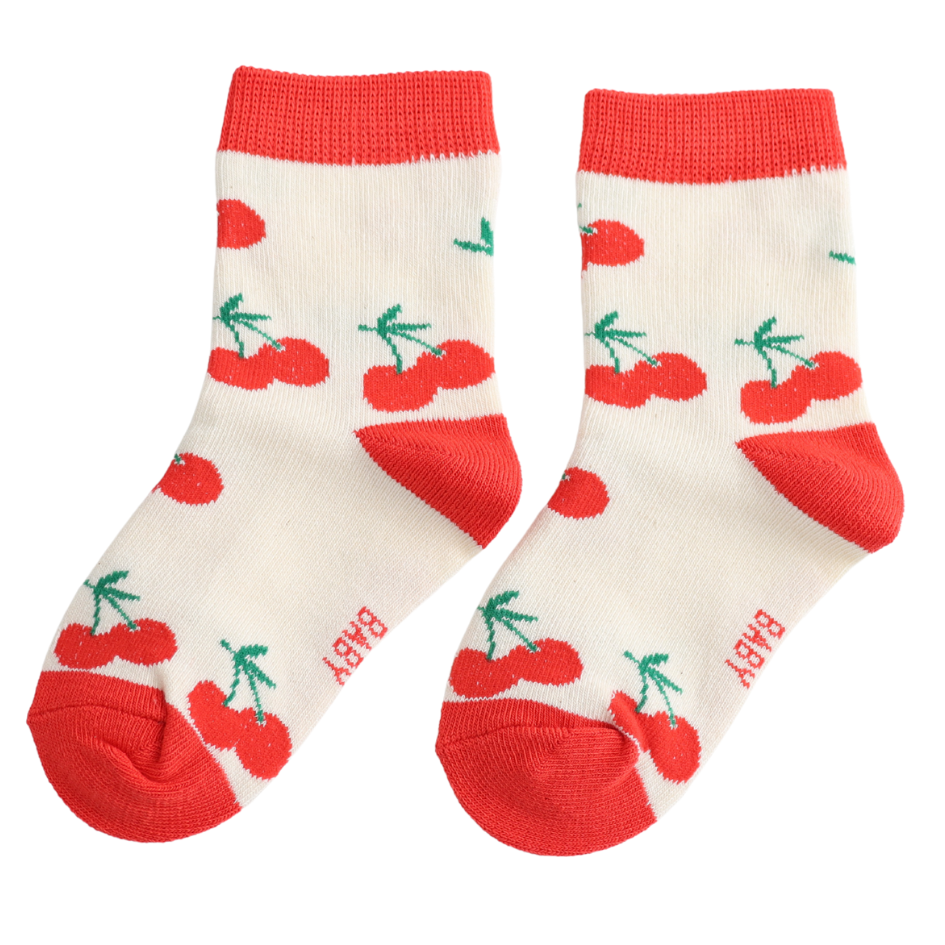 Miss Sparrow Baby Socks Cherries Cream 2-3 Years
