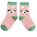 Miss Sparrow Baby Socks Cows Dusky Pink 2-3 Years